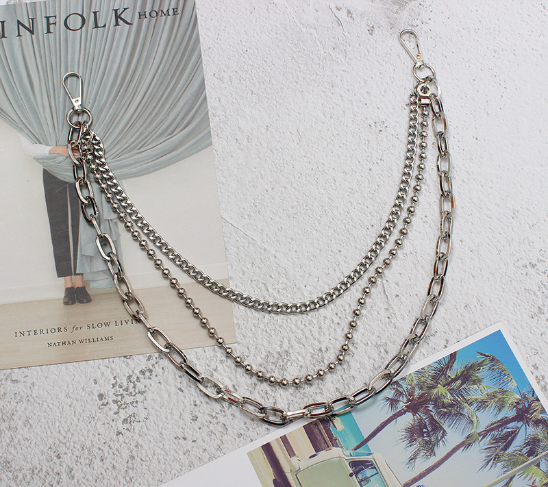 嘻哈潮流挂链可拆卸双层裤链百搭男女腰链西裤配饰