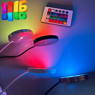 USB 5V RGB Spotlight 3W Surface Mount Model Display Light Remote Control LED Simple Wine Cabinet Light Ultra Thin