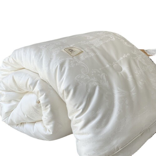 Light luxury high-end 60 wood jacquard thickened warm single and double winter quilt core skin-friendly soft waxy comfortable spring and autumn quilt