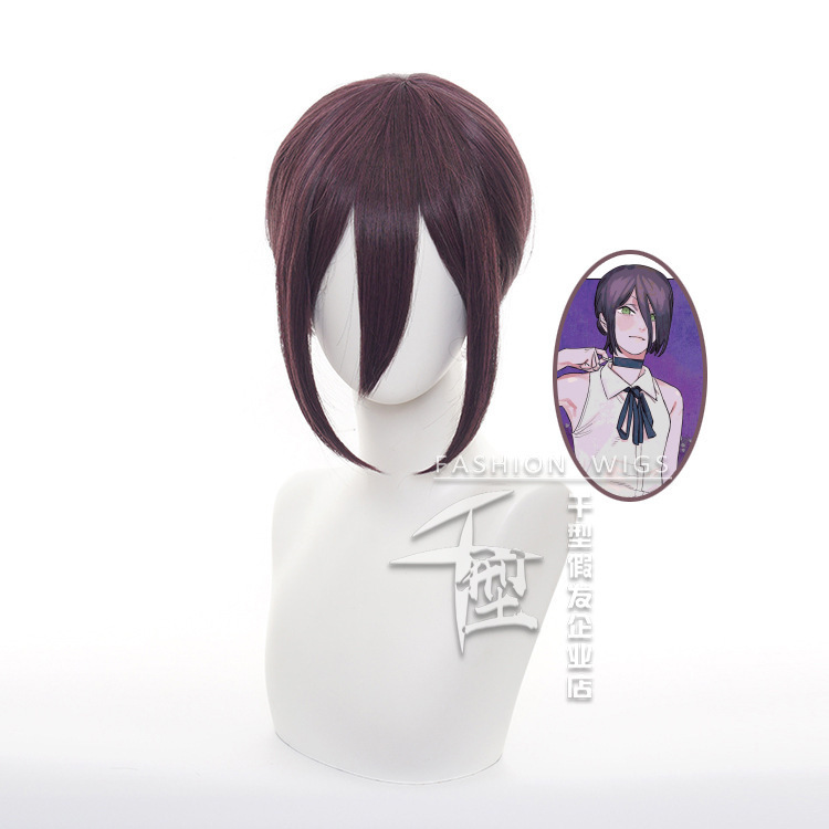 【Xing Luo】Chainsaw Man Reze cosplay wig, one-piece deep purple synthetic hair 【Xing Luo】Chainsaw Man Reze cosplay wig, one-piece deep purple synthetic hair