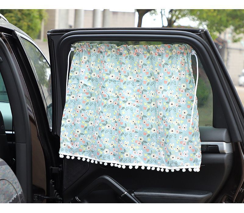ins wind car sunshade curtain Children Baby baby sucker car shade curtain car side window sunscreen car curtain