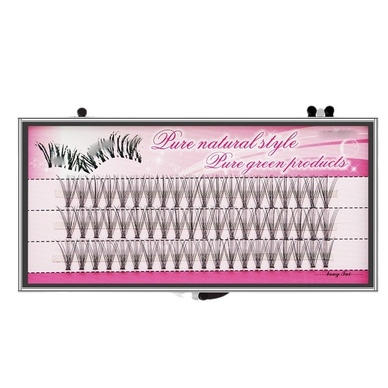 Al por mayor espantapájaros 0,1 natural solo racimo garra de pollo pelo grueso hot melt injerto segmento 10P simulación pestañas postizas