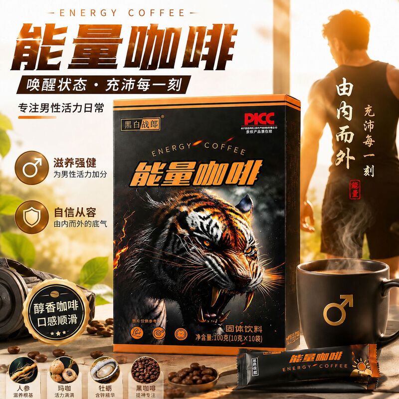 Men's Energy Coffee Oyster Complex Peptide Men's Black Coffee Ginseng Deer Antler Oyster Polygonatum Instant Coffee Dropshipping Men's Energy Coffee Oyster Complex Peptide Men's Black Coffee Ginseng Deer Antler Oyster Polygonatum Instant Coffee Dropshipping