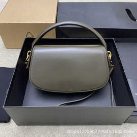 Y高级杨树林Voltoire.Box新款半月包简约牛皮女士腋下单肩包跨境