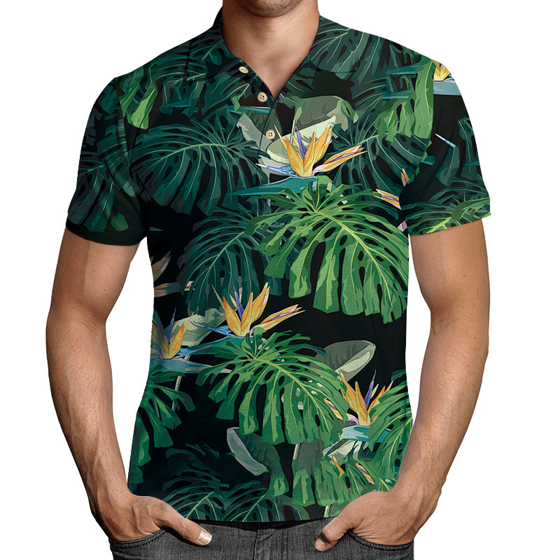 Polo da uomo a maniche corte maglia business con design 3d_voghion.com