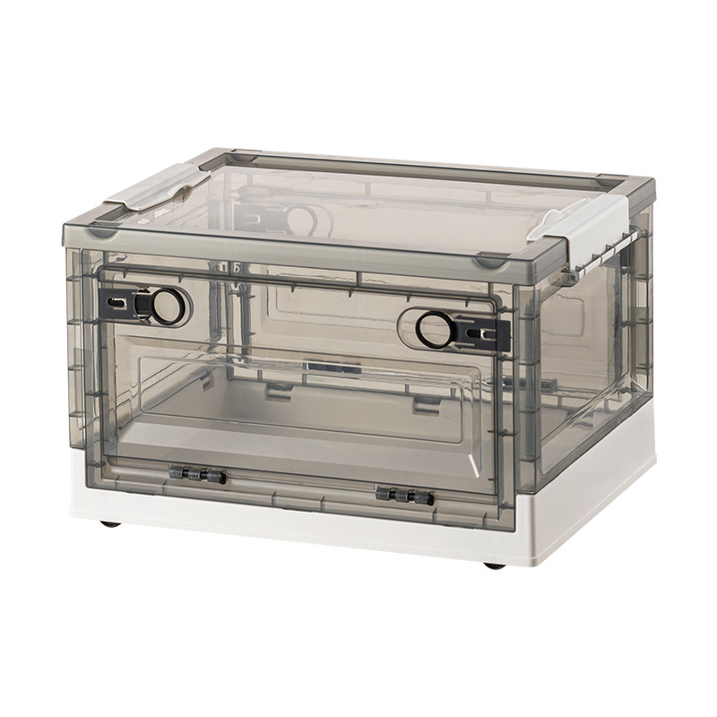 Caja de almacenamiento hogar plegable caja transparente armario ropa edredón caja de almacenamiento juguete merienda caja de almacenamiento de plástico