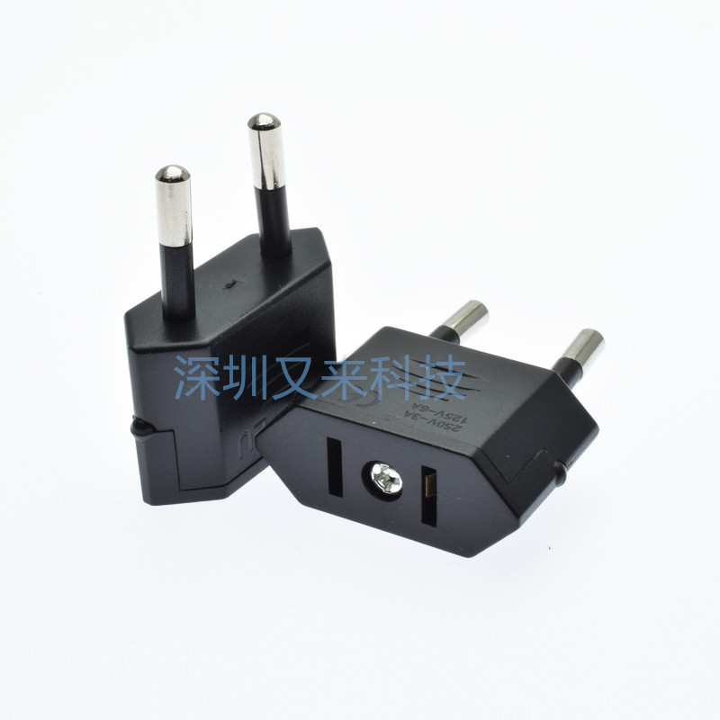 转换插头美规转韩规全铜9629半胶CE认证环保欧规转换插头半胶