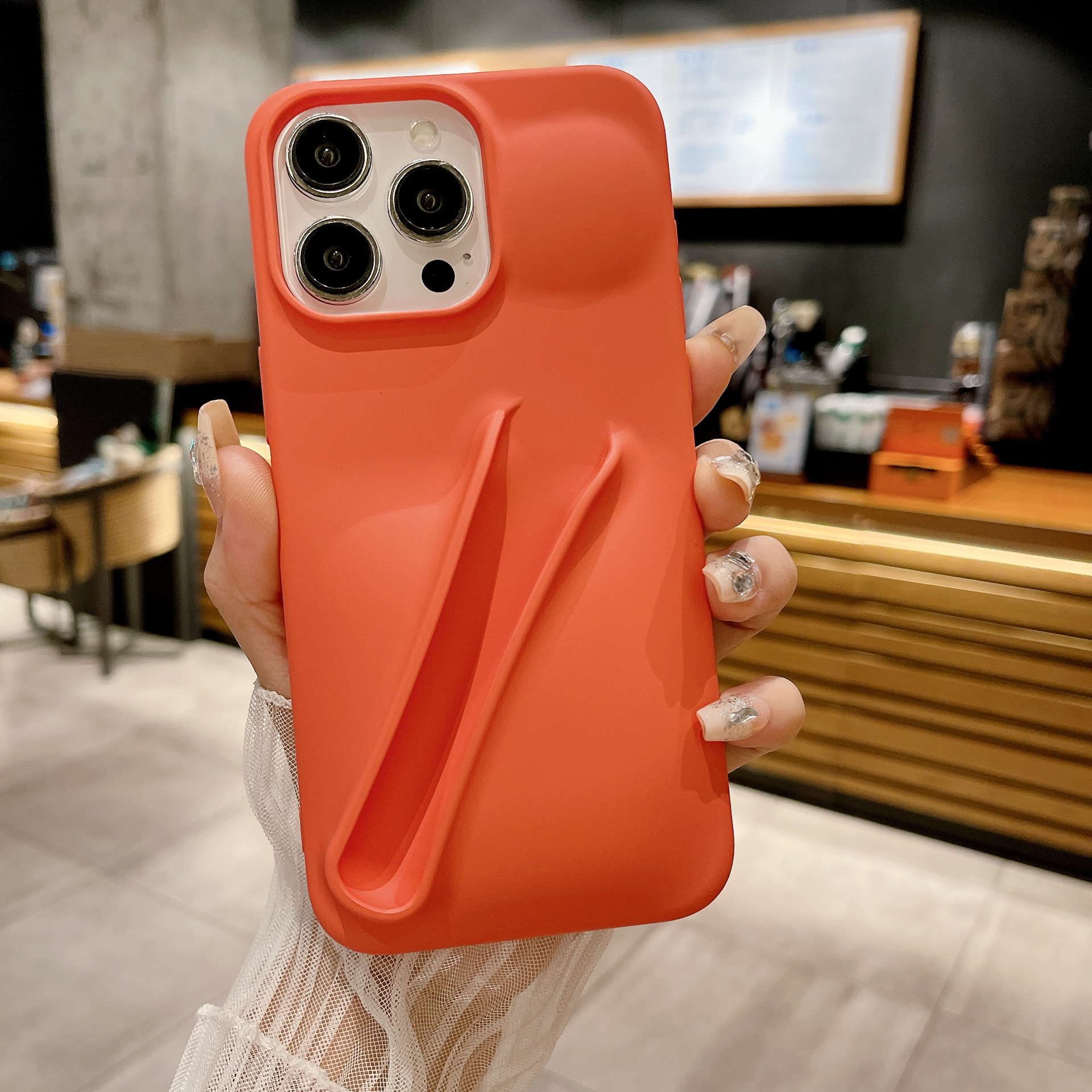 Telefonshülle Handyshülle gëeegent fir Phone15 falfest 16Pro hautfrëndlech Sprayöl 14P_voghion.com