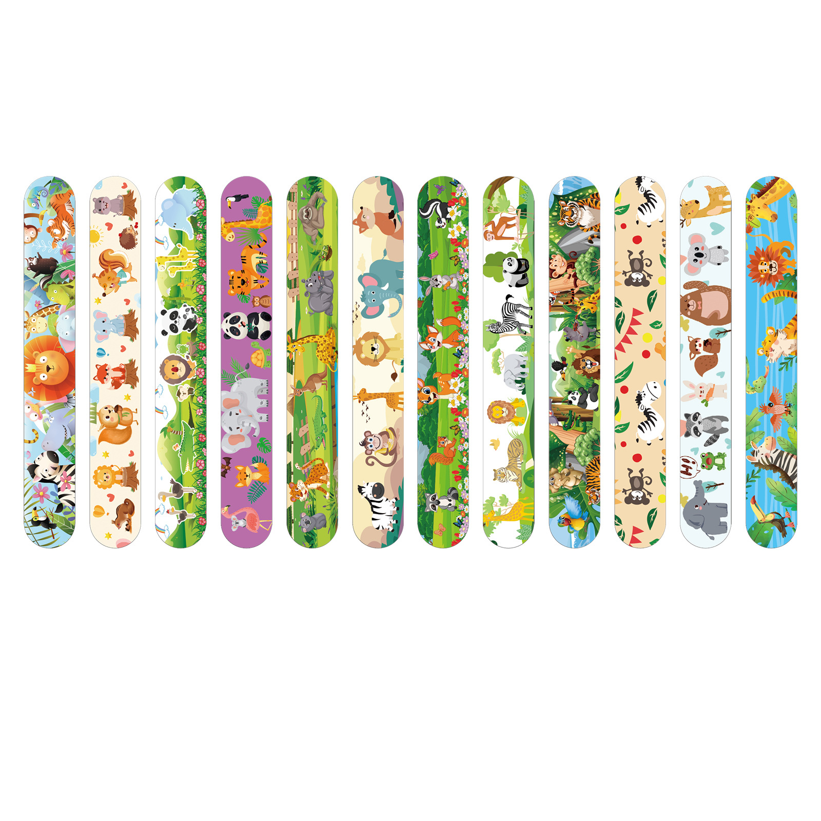 Animales forestales transfronterizos anillo de pvc tema animal de la selva pulsera anillo