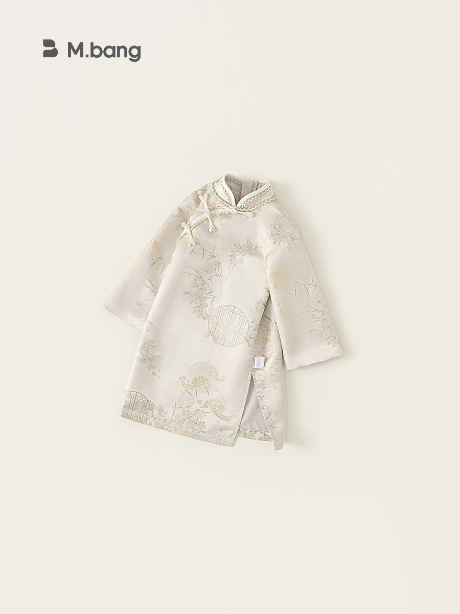 Yubao ropa infantil de otoño vestido de estilo chino primavera y otoño nuevo chino cheongsam vestido vestido antiguo vestido infantil image 4