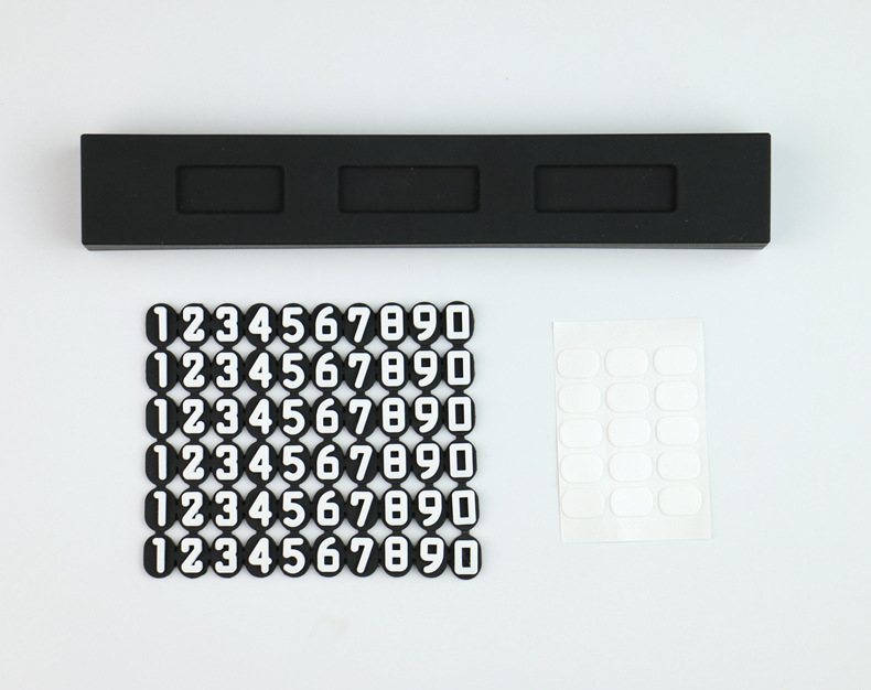 SK temporary parking phone number plate 3D ornament, luminous, simple design, car parking sign, high-end accessory