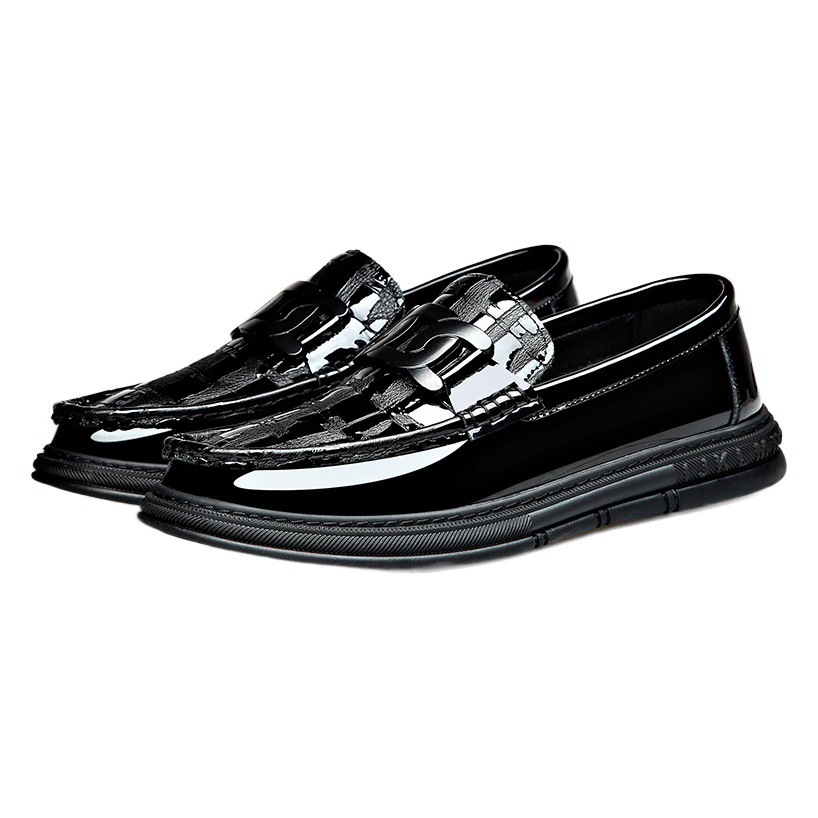 Обувь Doug, Мужская британская модная обувь из воловьей кожи, легкая Повседневная универсальная обувь с мягкой подошвой, ленивая Мужская обувь без шнуровки