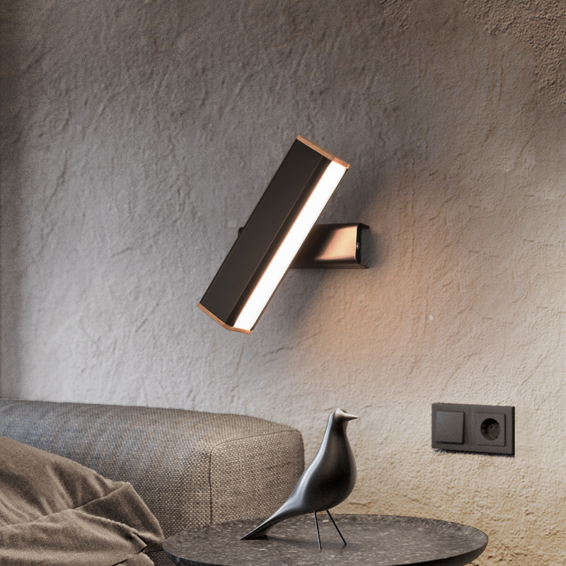 现代简约床头壁灯可旋转LED卧室创意房间墙灯北欧温馨过道墙壁灯