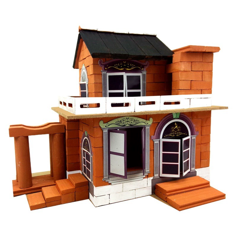 Кирпичи для сборки миниатюрных домиков своими руками, новая модель 2025 года, игрушка для строительства домов