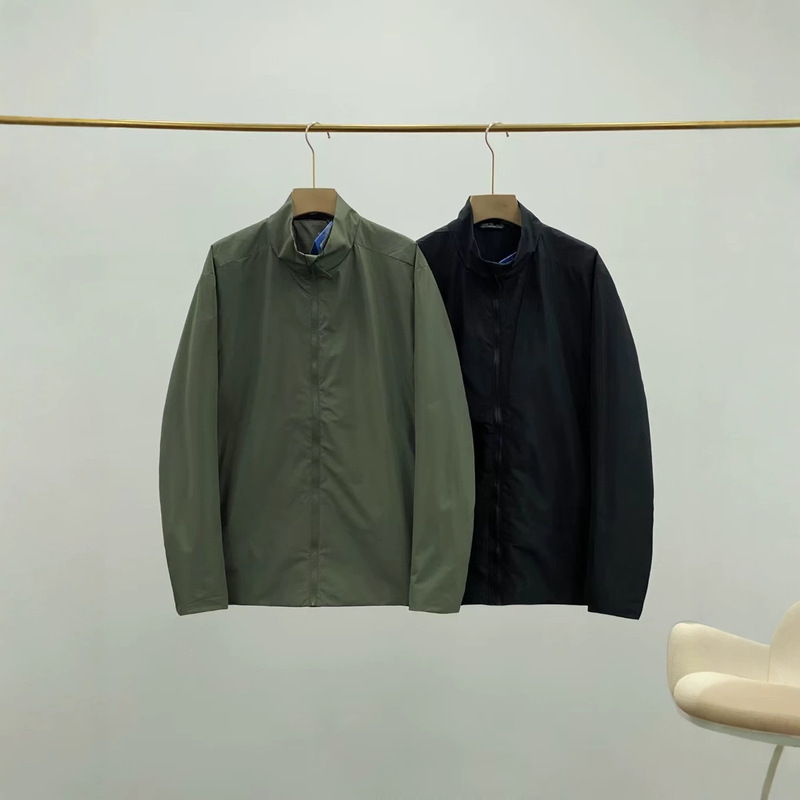 New autumn men's outdoor lightweight breathable comfortable versatile casual solid color soft shell stand-up collar jacket 7223