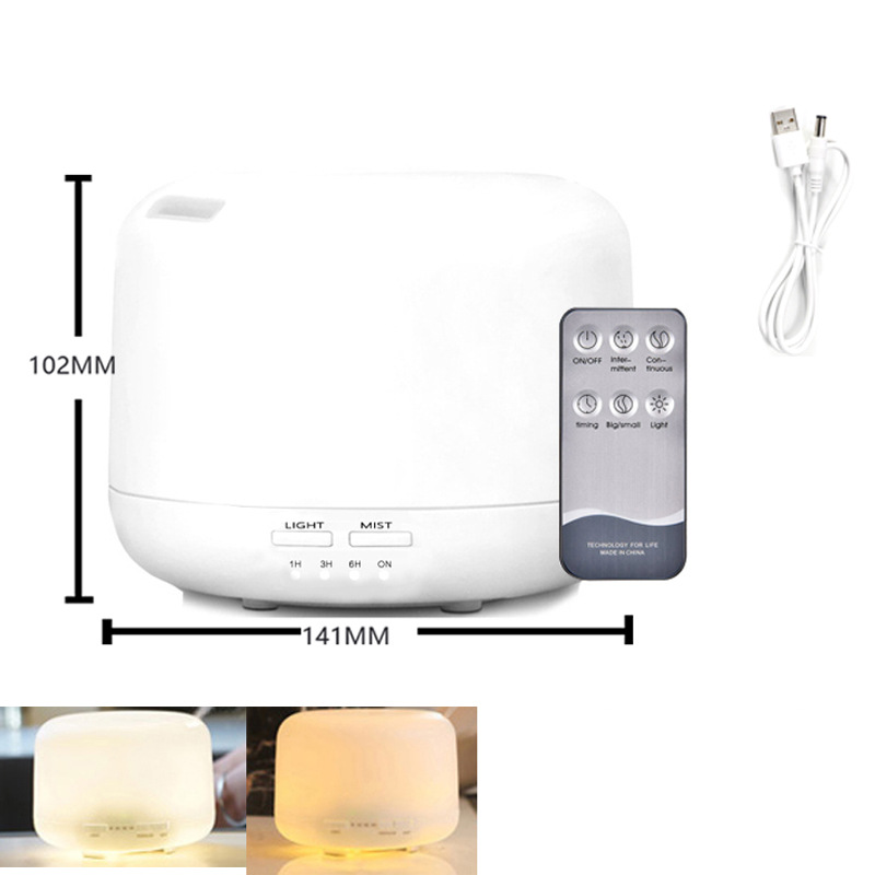 No impreso 500ml humidificador ultrasónico dormitorio colorido aerosol lámpara hogar mudo USB humidificador escritorio aromaterapia máquina