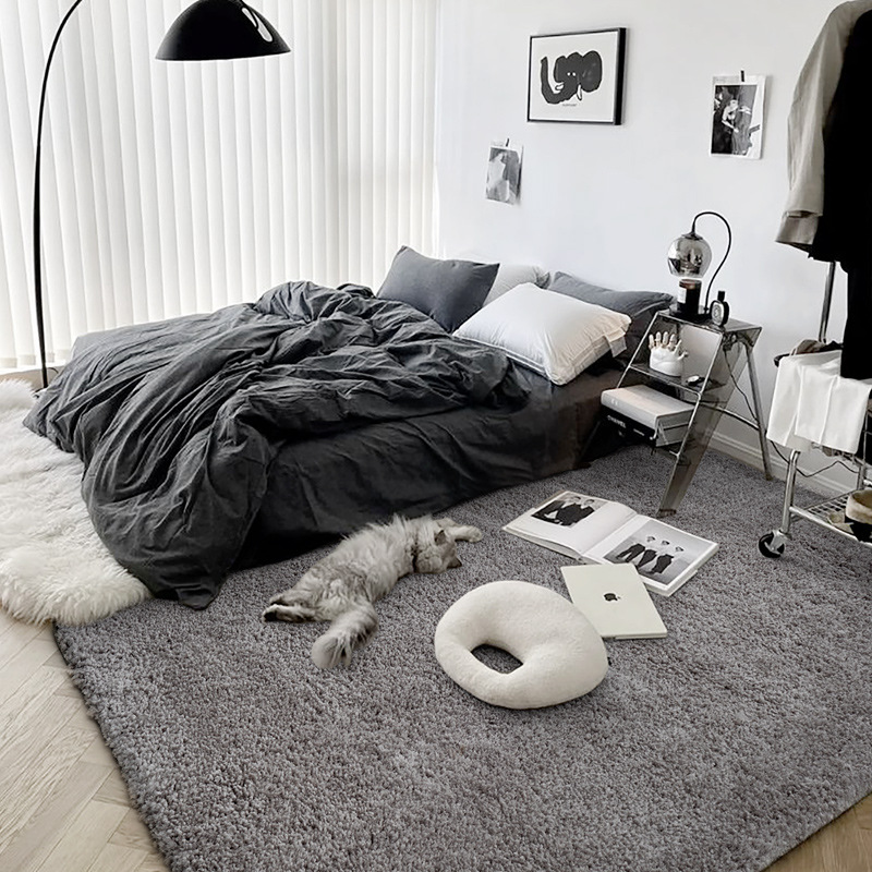 Fábrica de origen alfombra de sala de estar europea y americana dormitorio estudio sucia fácil de cuidar alfombra de cama personalizada alfombra doméstica al por mayor