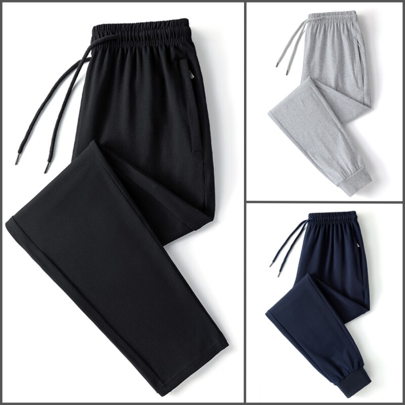 Summer Thin Pure Cotton Sweatpants Men's Casual Pants Plus Fat Plus Size Loose Straight Pants Leggings Sweatpants Summer Thin Pure Cotton Sweatpants Men's Casual Pants Plus Fat Plus Size Loose Straight Pants Leggings Sweatpants