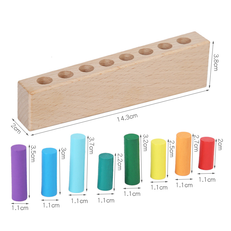 Montessori Monteretliso rompecabezas para niños bloques de construcción iluminación de color educación temprana al por mayor