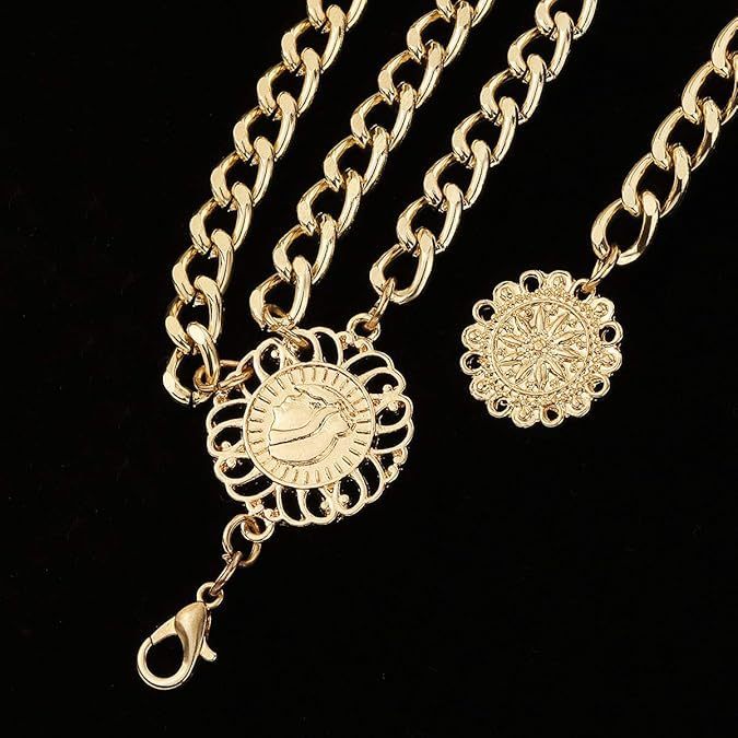 ヨーロッパとアメリカのクロスボーダージュエリーレトロ多層金属ウエストチェーン女性の装飾パンクチェーン多用途パンツチェーンアクセサリー卸売|undefined