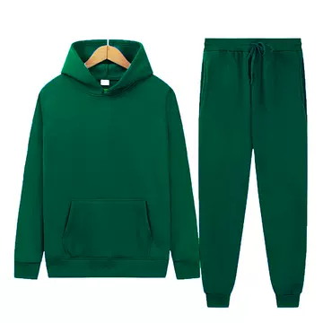 Men's Sports Suit Pure Color Light Board Fleece Sweater Hoodie Set - ShopShipShake