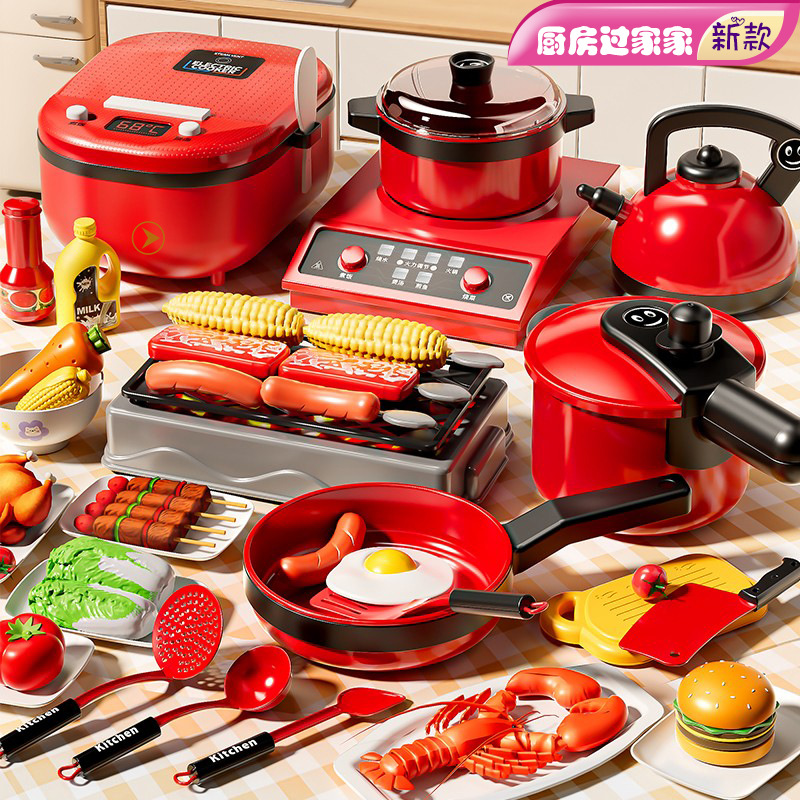 Juguetes de cocina de niños grandes juegos de cocina para niños niñas muebles de cocina para bebés cocinando platos de simulación de corte