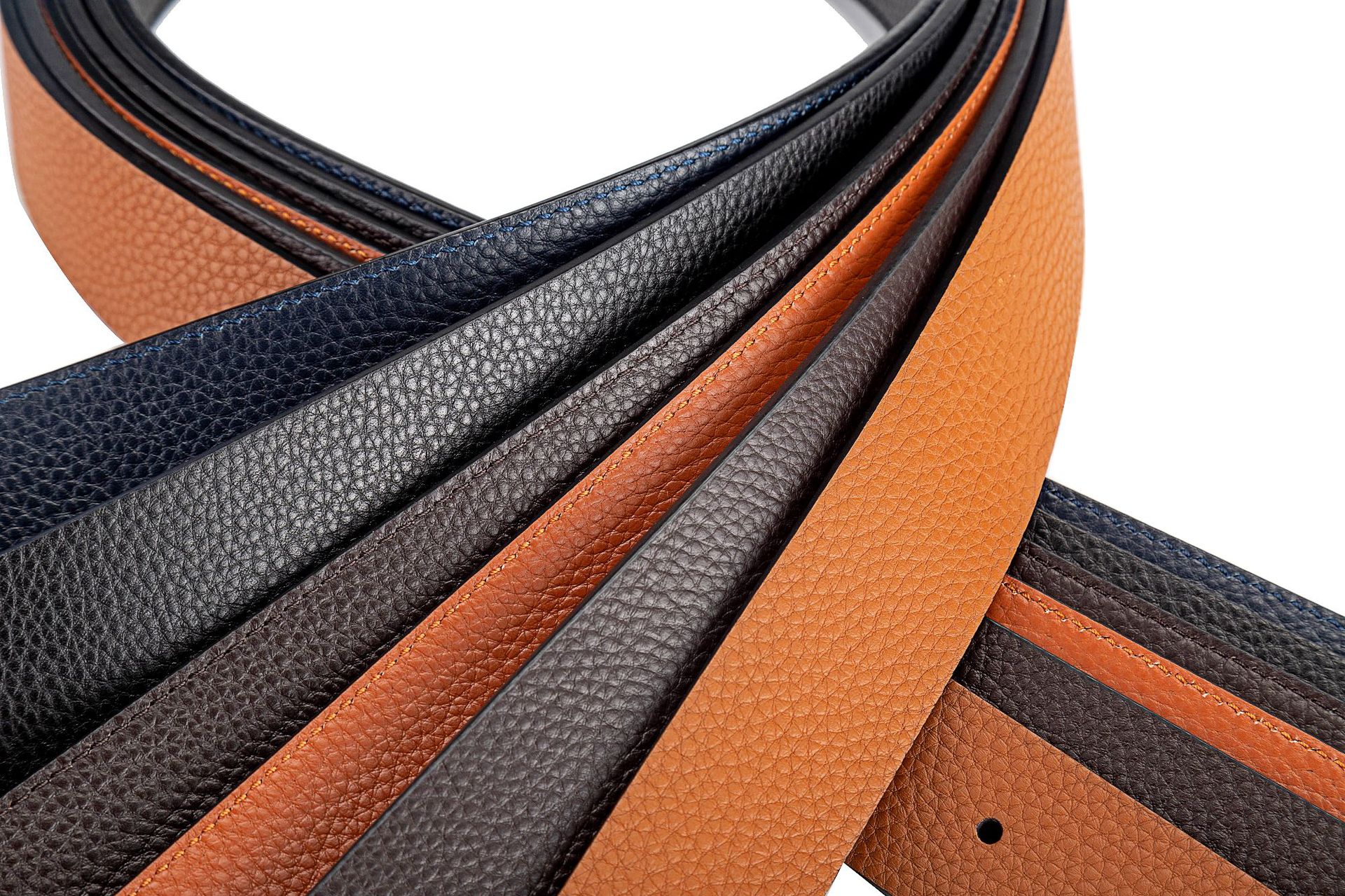Elite quality double-sided import leather belt