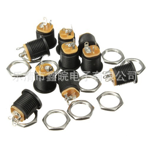 供应DC插座 DC022 dc-022带螺母圆形电源插座