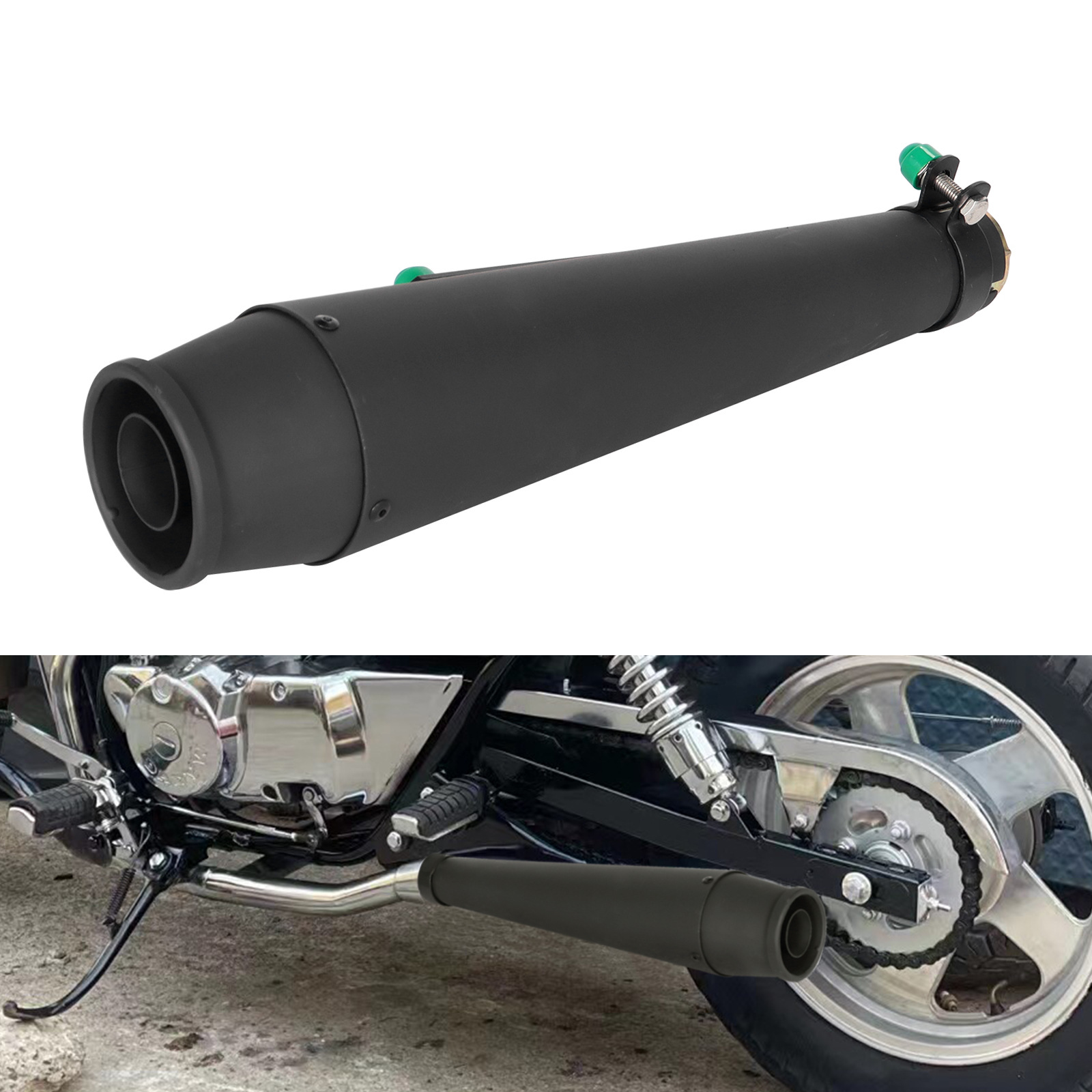 Modified Universal Exhaust Pipe Motorcycle Direct Flow Sound Pipe Tail Section Accessories Suitable for Cruiser Harley