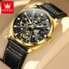 Shi 6685 black leather golden black man