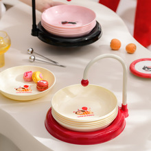 高颜值卡通可爱吐骨碟小盘子家用吐骨头盘餐桌垃圾碟小吃碟小果盘