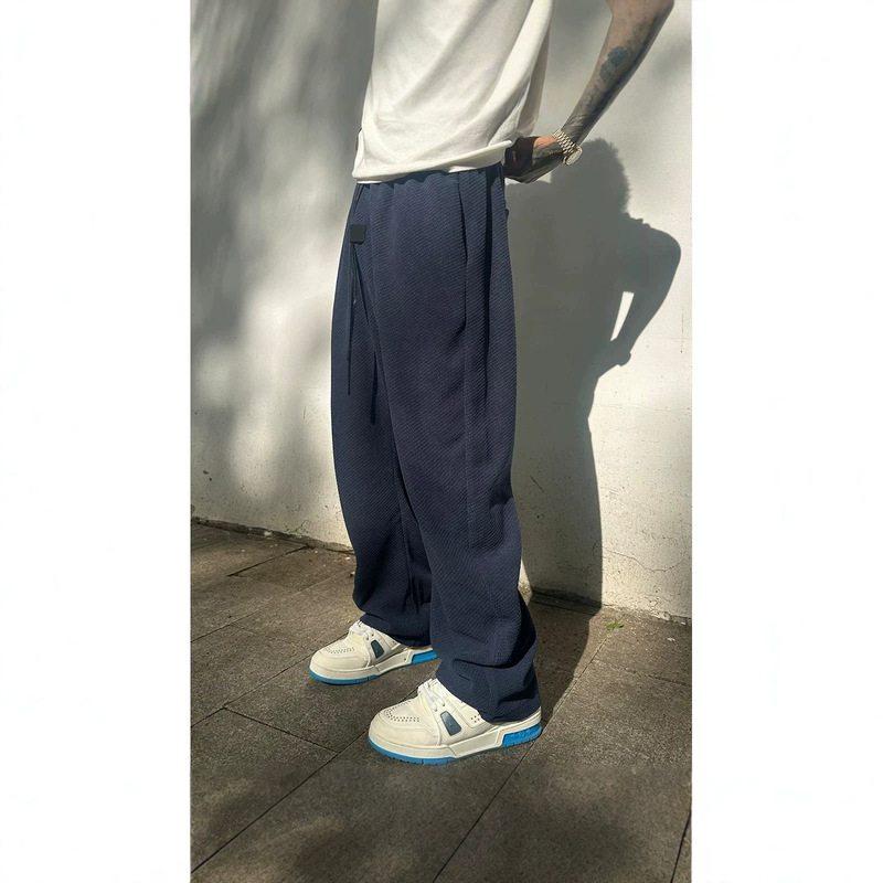 2026 Devil's Eye Deep Sea Blue Snake Scale Pattern Breathable Relaxed Casual Pants Sweat-Wicking Twill Summer New Loose Fit 2026 Devil's Eye Deep Sea Blue Snake Scale Pattern Breathable Relaxed Casual Pants Sweat-Wicking Twill Summer New Loose Fit