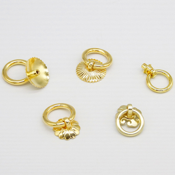 Antique golden retro ring