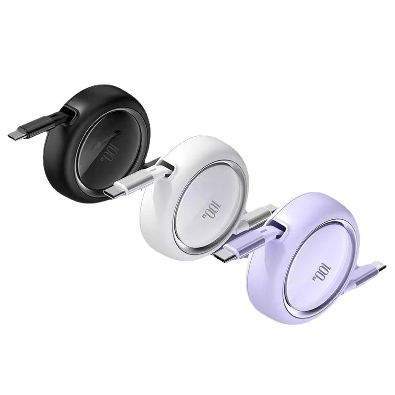 Cable de datos de teléfono móvil de estiramiento bidireccional Super Fast Charging PD100W para Apple Type-C 15