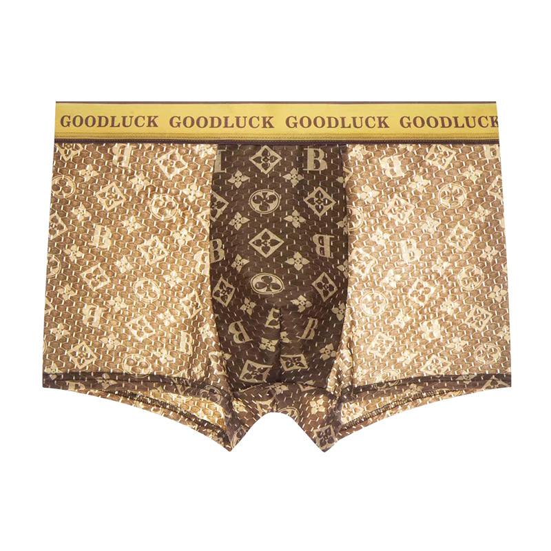 Transfronterizos exclusivos para pantalones interiores de hombre verano transpirables cómodos impresión de tamaño grande pantalones cortos de ángulo plano de hombre fábrica al por mayor