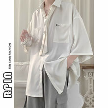 RPIN大码胖m2-300斤夏季薄款POLO领减龄上衣法式短袖男女衬衣