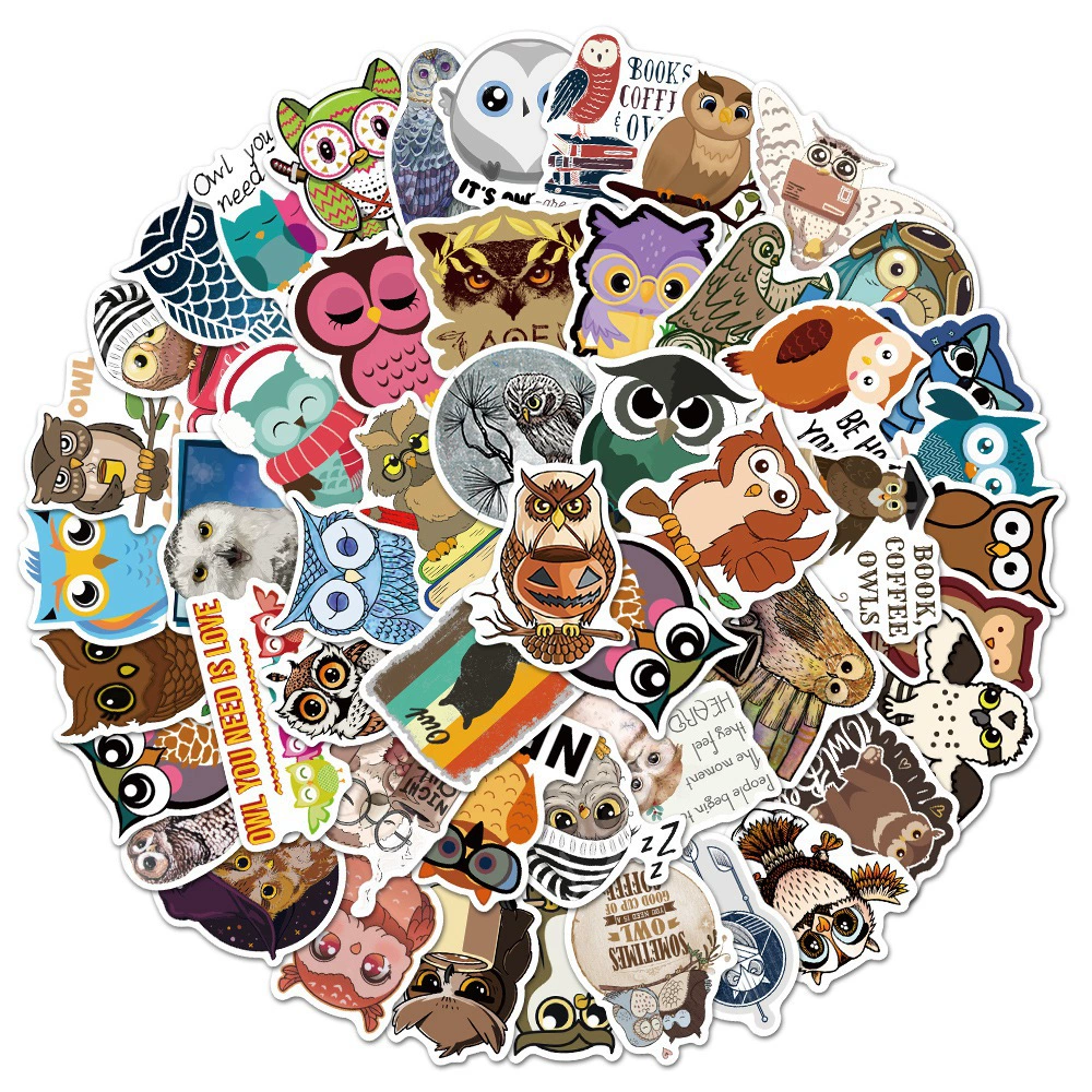 50 мультфильмов Сова наклейки граффити багаж чемодан ноутбук чехол для телефона водонепроницаемые наклейки