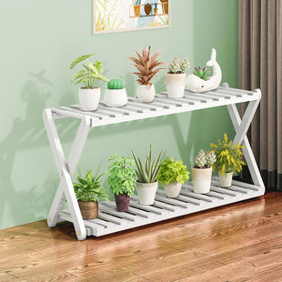 Balcony Flower Rack Indoor Multi-Layer Solid Wood Living Room Household Storage Rack Succulent Pothos Flower Pot Rack Decorative Plant Weidong