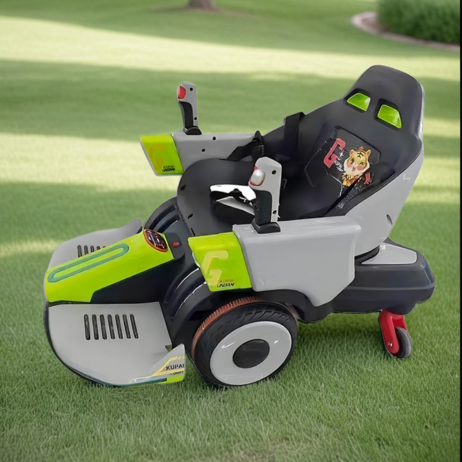 Coche de Choque Eléctrico Infantil de Plástico con Iluminación, Música, Burbujas y Control Remoto para Plazas Comerciales