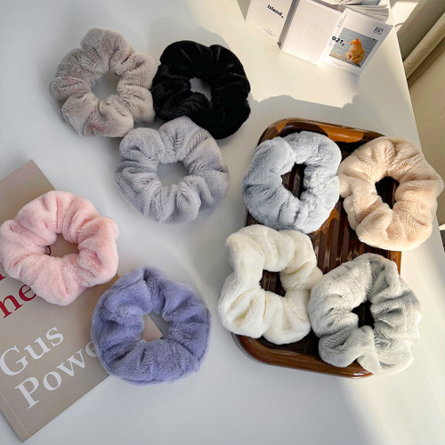 毛绒猪大肠发圈可爱皮筋发绳发饰批发头绳大肠橡皮筋头绳大肠圈女