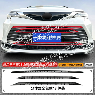 face net special modified – Automobile anti-insect net - 21-26-sienna-base-model-insect-screen-one-piece-welded-baked-black-finish-platinum-edition-not-compatible