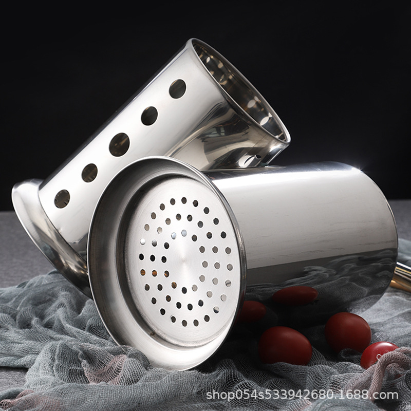 Acero inoxidable palillos titular mayor cocina palillos jaula vajilla jaula palillos titular oro restaurante tijeras clip caja de almacenamiento