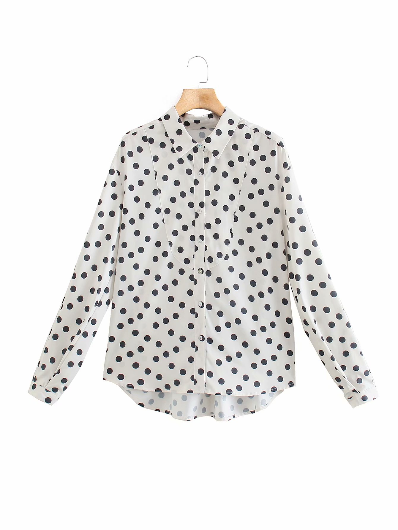 women s retro polka-dot shirt nihaostyles wholesale clothing NSAM78516