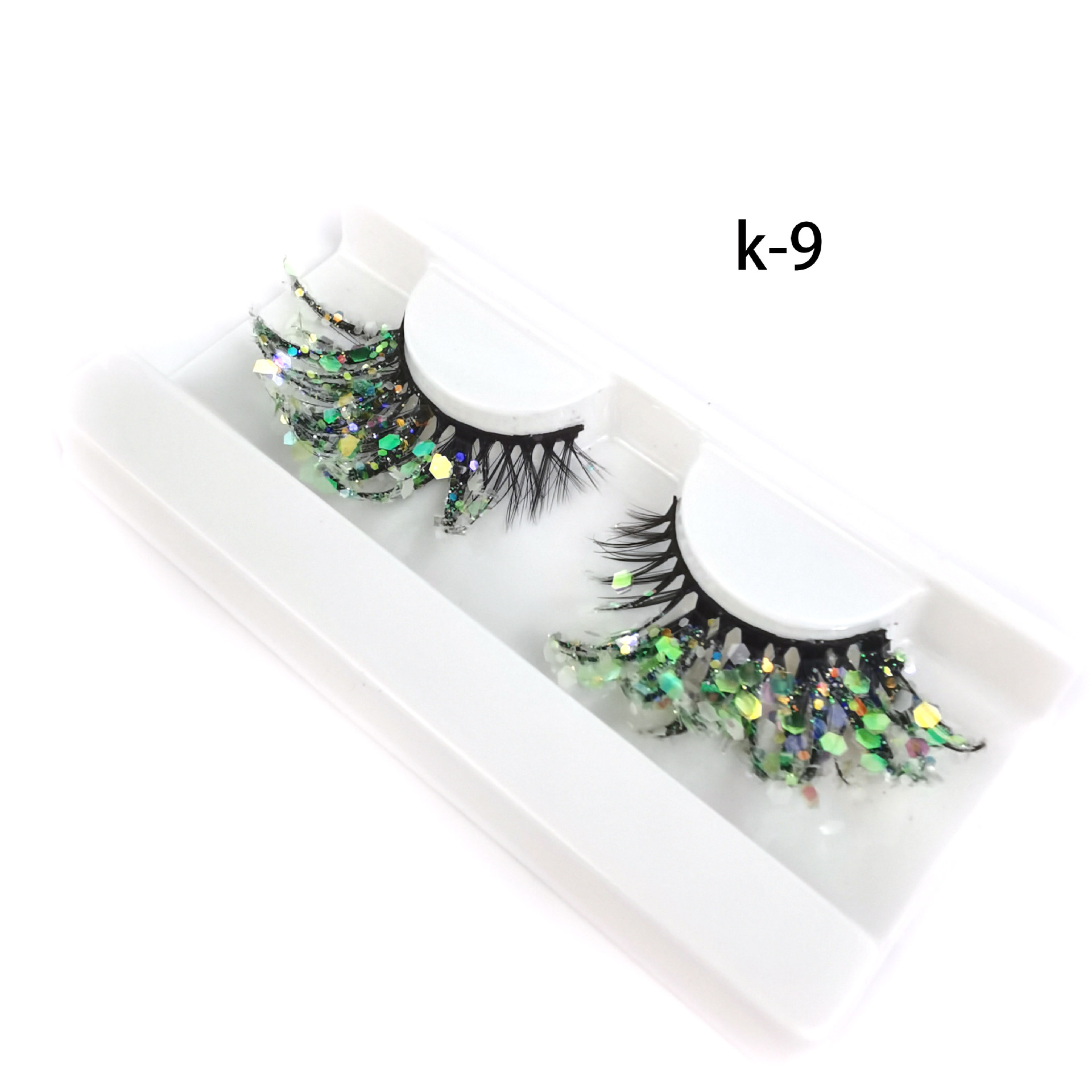 25mm color luminoso 3D pestañas postizas maquillaje natural etapa maquillaje brillo lentejuelas diamante grueso exagerado pestañas europeas y americanas