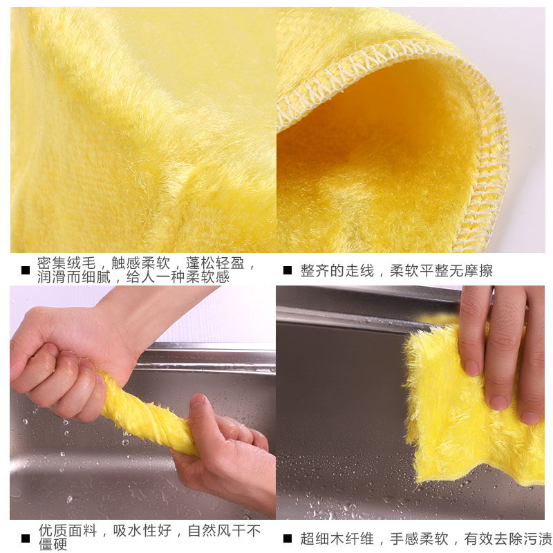 Fábrica de grandes almacenes transfronterizos cocina multiusos trapo absorbente fregado desechable fibra de madera paño toalla al por mayor