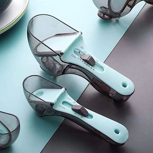Measuring spoon 2 piece set measuring spoon adjustable measuring spoon kitchen tool plastic graduated measuring spoon adjustable measuring spoon set
