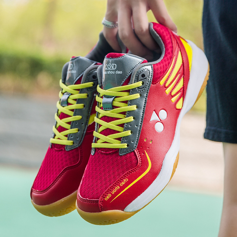 Nuevos zapatos de bádminton de malla transfronterizos zapatos de tenis de entrenamiento ligero zapatos deportivos antideslizantes al por mayor