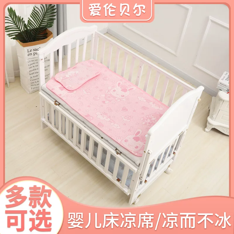 Silk cooling mat for baby, cartoon set, 2 piece set