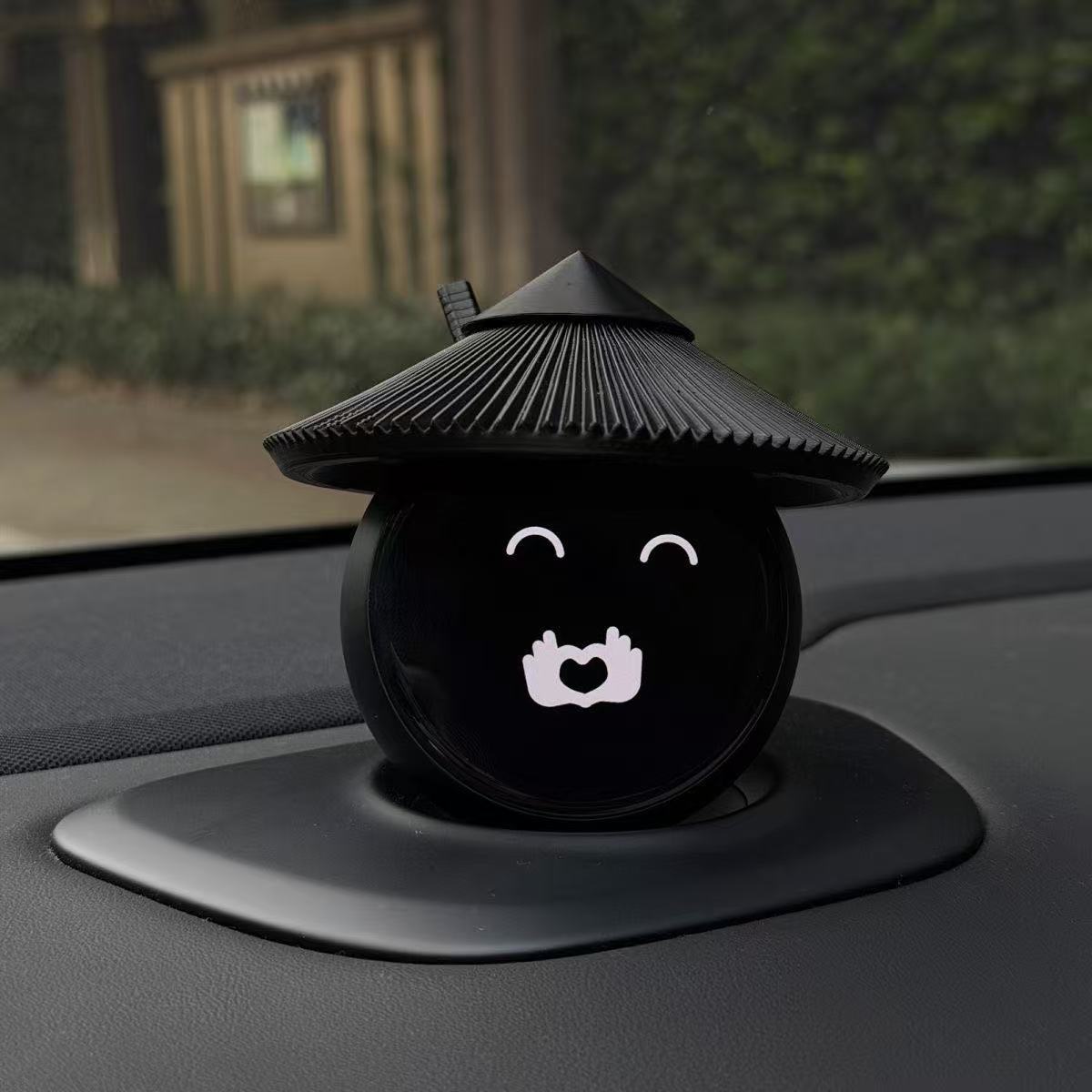 NIO Nomi Knight Hat Car Ornament, Car Center Console Screen Decoration Accessory, Black Warrior Personalized Modification