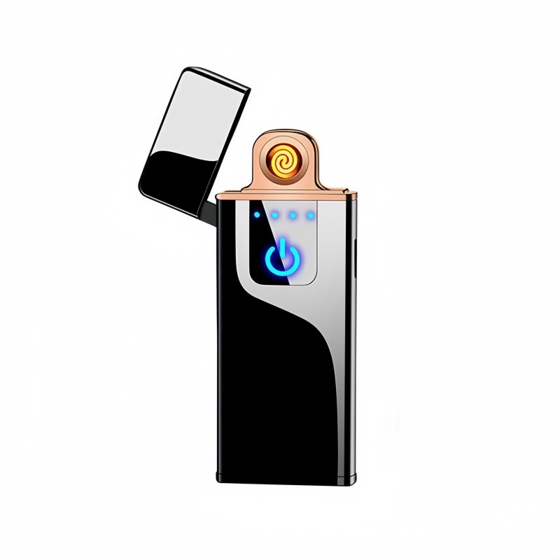 Accendino elettronico antivento con sensore tattile, resistente, con batteria a lunga durata, ultrasottile e alla moda 603_voghion.com